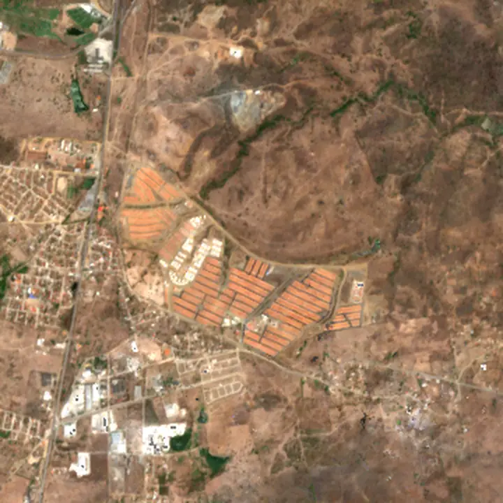 Zona sul de Campina Grande em 2017, imagem de satélite