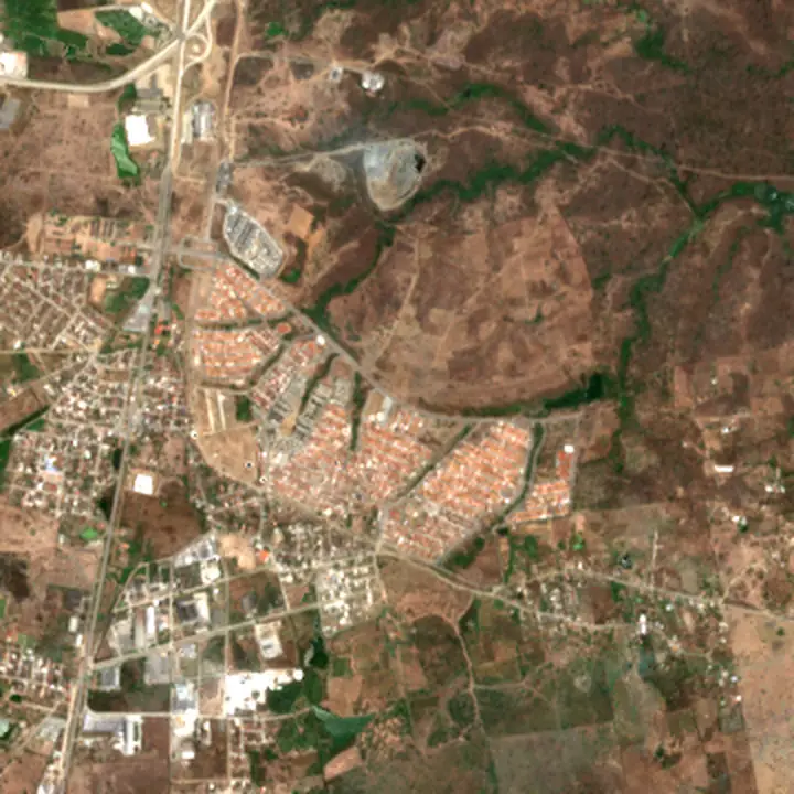 Zona sul de Campina Grande em 2025, imagem de satélite
